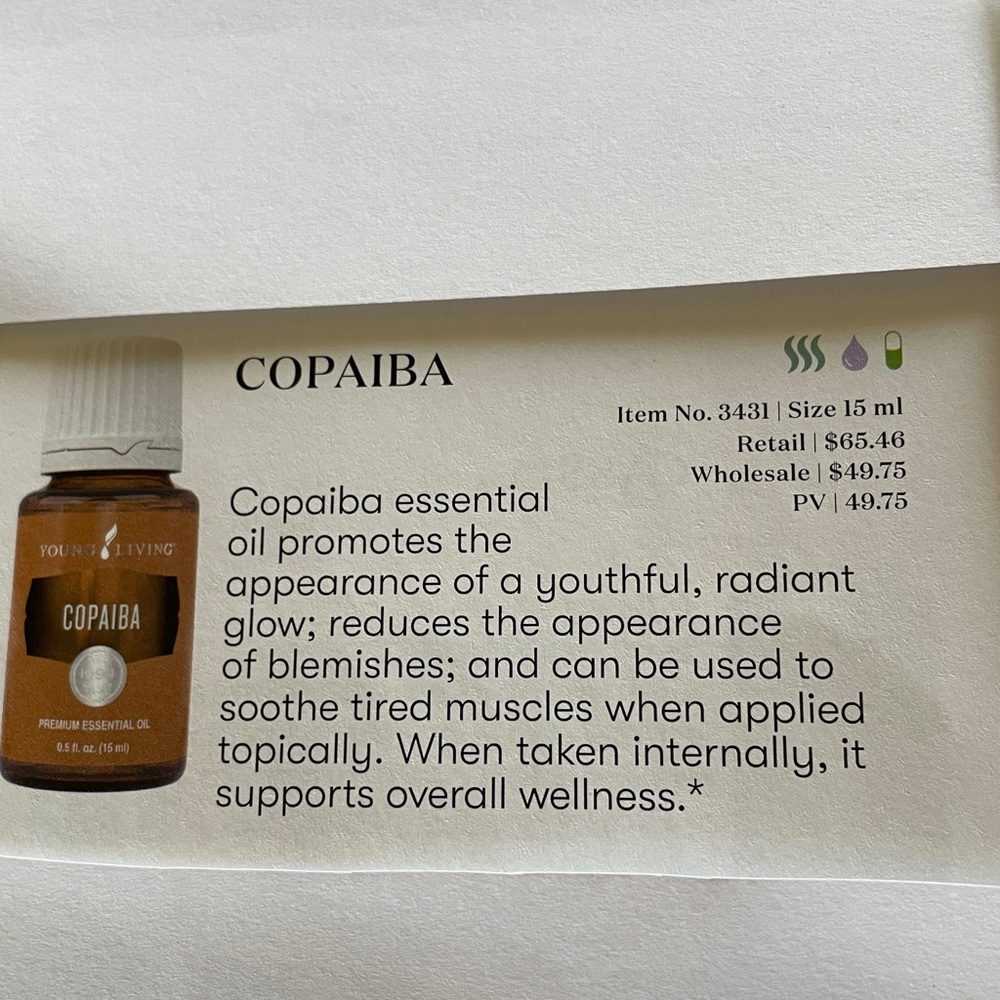 Copaiba new 15ml Young Living essential oils - Picture 5 of 5
